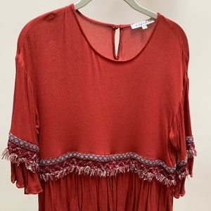 Women’s long sleeve red shirt